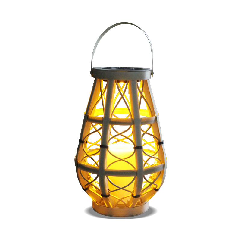 PHUKET Brand New Rattan Lantern with Battery Operated LED Candle, Small