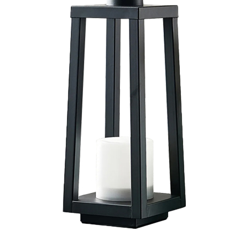 TUCSON Metal Lantern with Solar LED Candle, Small