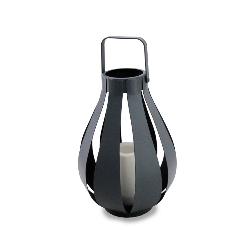  “Pears Shaped” White Outdoor Metal Lantern ，Medium