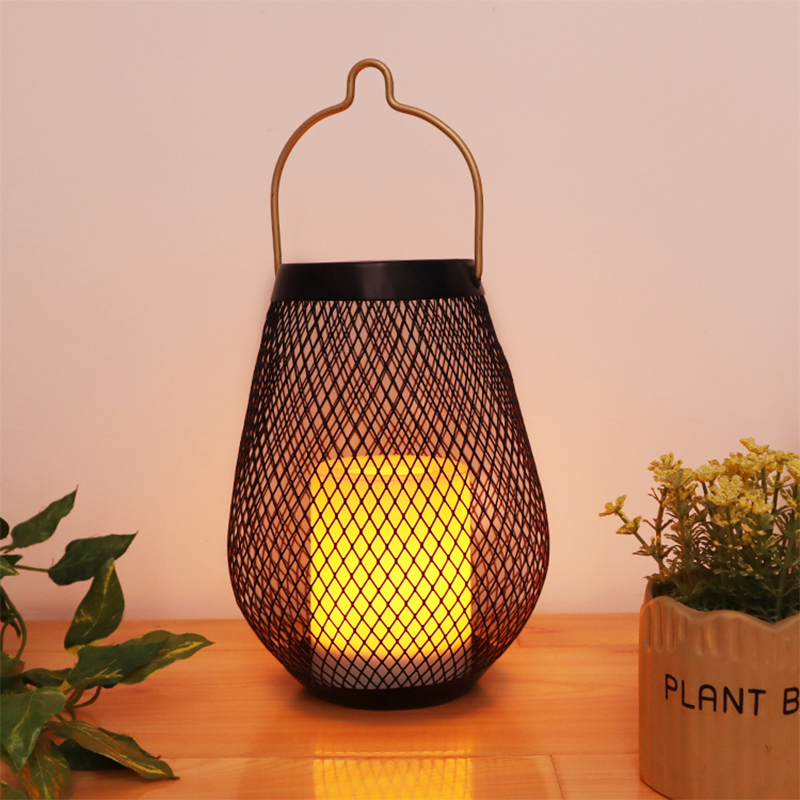 "URO" Metal Lantern with Battery LED Candle