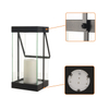 ''Lompec'' iron-Glass Lantern with Solar LED Candle, Small