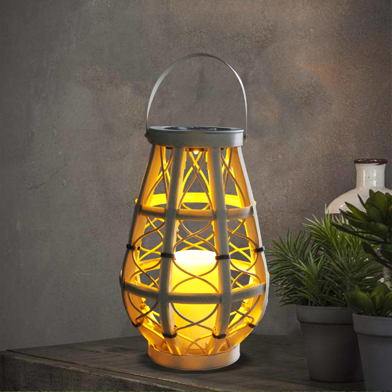 PHUKET Brand New Rattan Lantern with Battery Operated LED Candle, Small