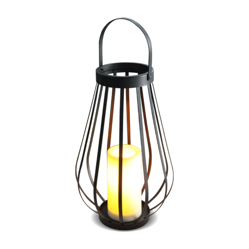 "FRESNO" Metal Lantern with Battery LED Candle