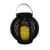 Battery Operated Round Rattan Basket with Battery LED Candle, Large