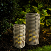 "VIRGIN" Battery Operated Rattan Lantern with Battery LED Candle, Large