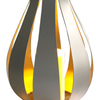 Solar “Pears Shaped” Metal Lantern ，Medium