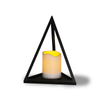 "SIERRA" Metal Lantern with Solar LED Candle ，Meduim