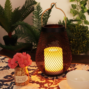 "URO" Metal Lantern with Battery LED Candle
