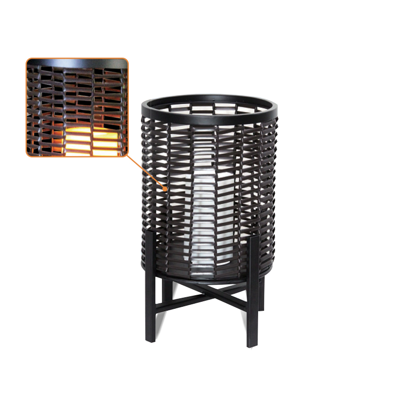 "SABA" Battery Operated Rattan Lantern with Battery LED Candle