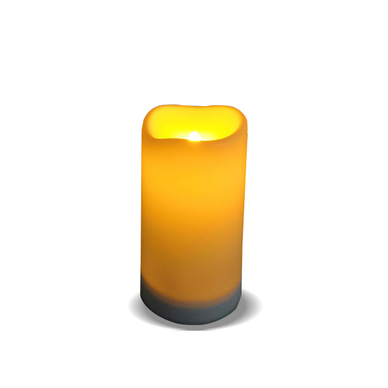 Outdoor Solar Powered LED Pillar Candles, 3''x6'' 