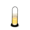 ''Hayward'' iron-Glass Lantern with Solar LED Candle, Small