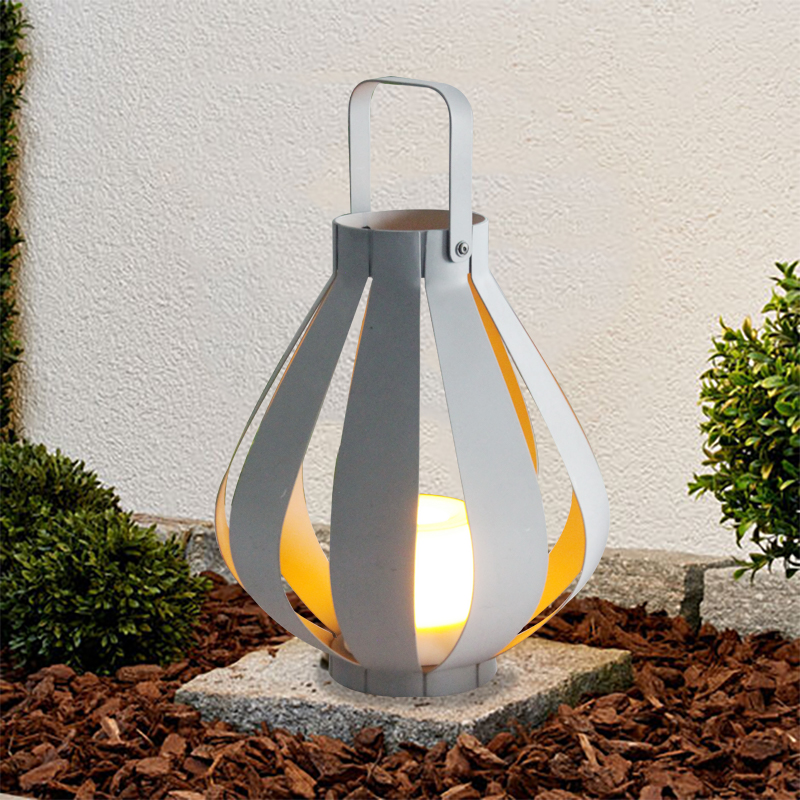 "FORT" Metal Lantern with Battery LED Candle