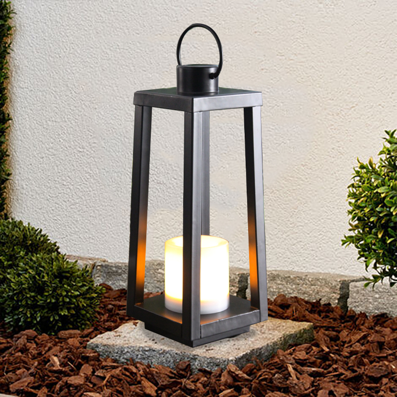 TUCSON Metal Lantern with Battery LED Candle, Small