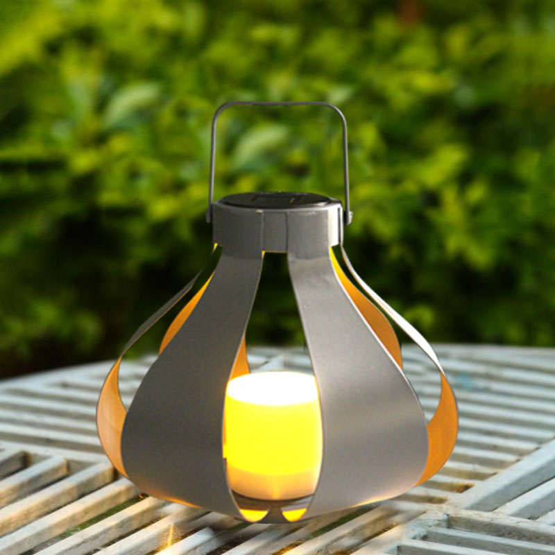 Solar “Pears Shaped” Metal Lantern ，Small